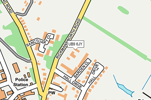 UB9 6JY map - OS OpenMap – Local (Ordnance Survey)