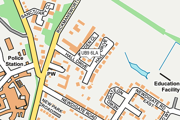 UB9 6LA map - OS OpenMap – Local (Ordnance Survey)