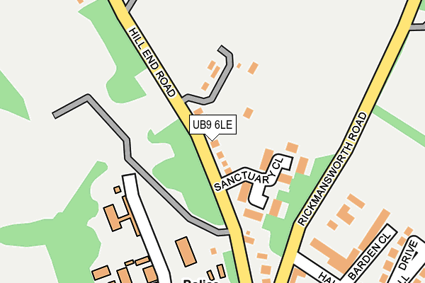 UB9 6LE map - OS OpenMap – Local (Ordnance Survey)