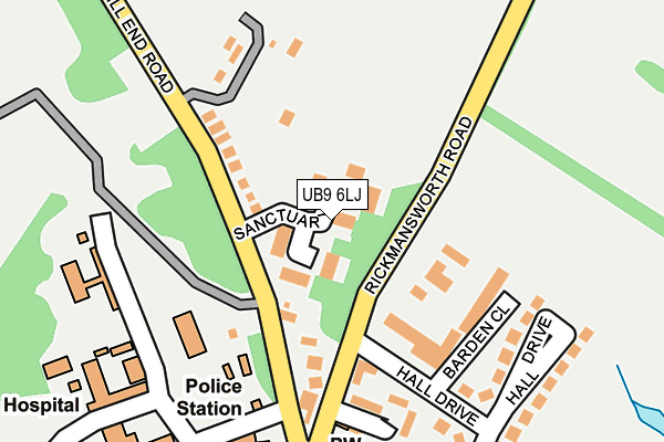 UB9 6LJ map - OS OpenMap – Local (Ordnance Survey)