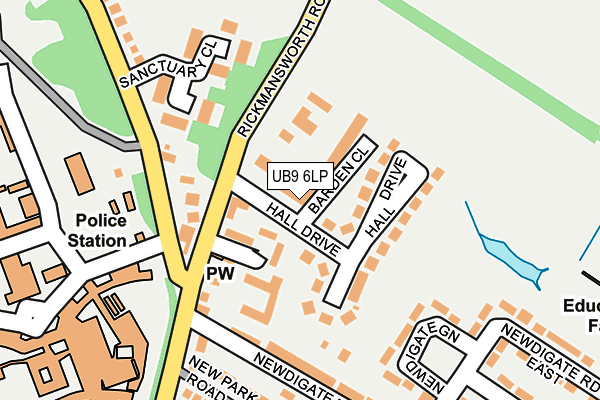 UB9 6LP map - OS OpenMap – Local (Ordnance Survey)