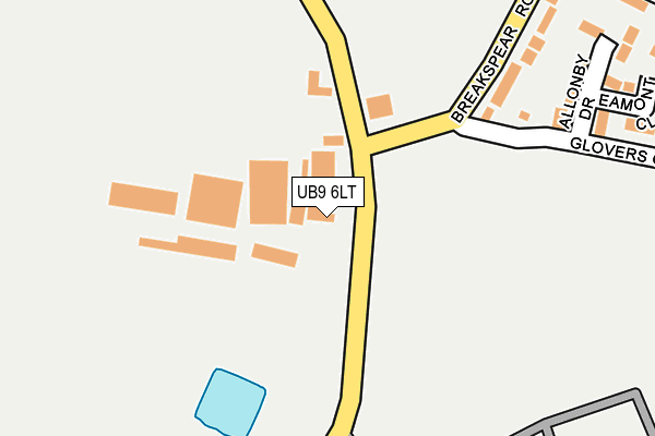 UB9 6LT map - OS OpenMap – Local (Ordnance Survey)