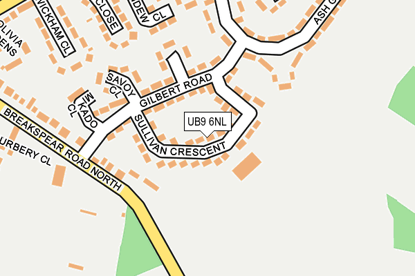 UB9 6NL map - OS OpenMap – Local (Ordnance Survey)
