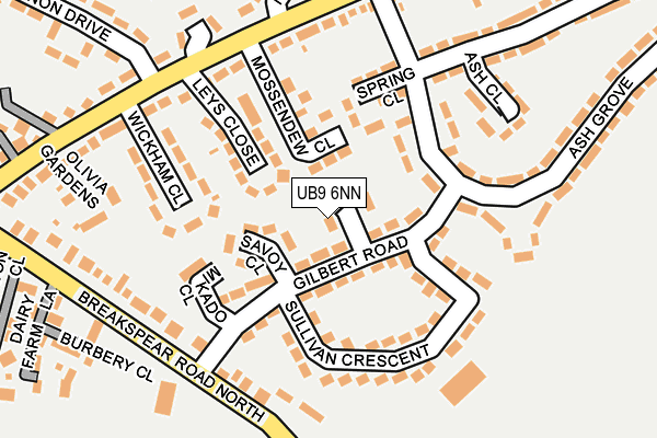 UB9 6NN map - OS OpenMap – Local (Ordnance Survey)