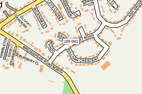UB9 6NQ map - OS OpenMap – Local (Ordnance Survey)