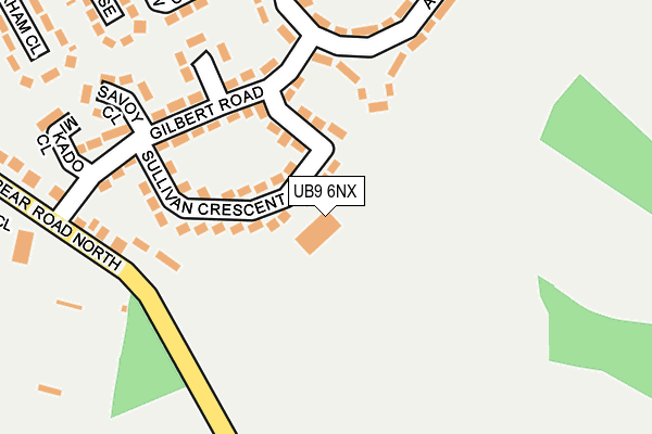 UB9 6NX map - OS OpenMap – Local (Ordnance Survey)