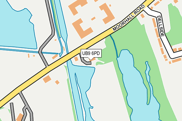 UB9 6PD map - OS OpenMap – Local (Ordnance Survey)
