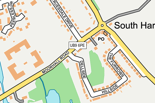 UB9 6PE map - OS OpenMap – Local (Ordnance Survey)
