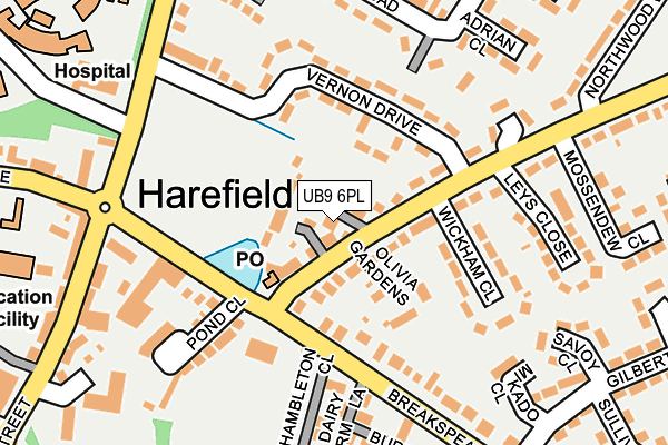 Map of HAREFIELD WINDOWS & DOORS LIMITED at local scale