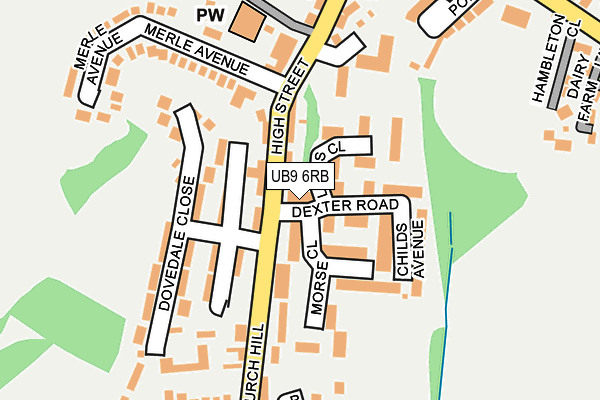 UB9 6RB map - OS OpenMap – Local (Ordnance Survey)