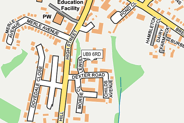 UB9 6RD map - OS OpenMap – Local (Ordnance Survey)