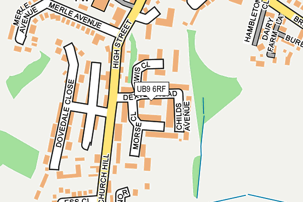 UB9 6RF map - OS OpenMap – Local (Ordnance Survey)