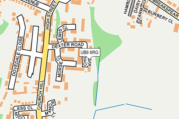UB9 6RG map - OS OpenMap – Local (Ordnance Survey)