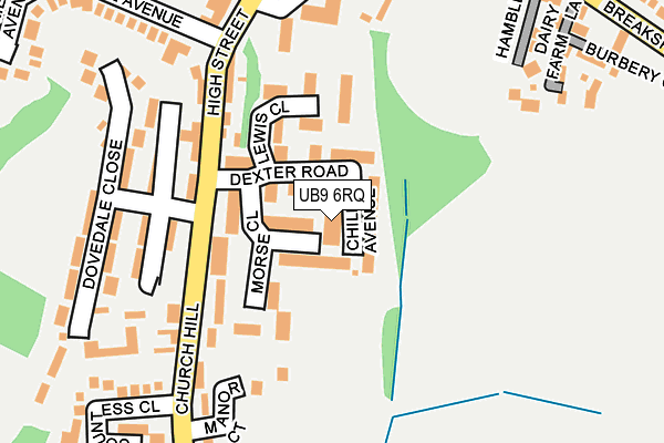 UB9 6RQ map - OS OpenMap – Local (Ordnance Survey)