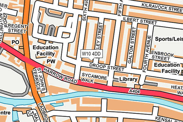 W10 4DD map - OS OpenMap – Local (Ordnance Survey)