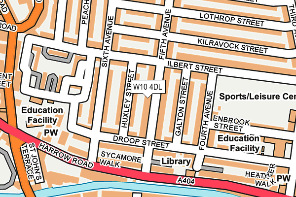 W10 4DL map - OS OpenMap – Local (Ordnance Survey)