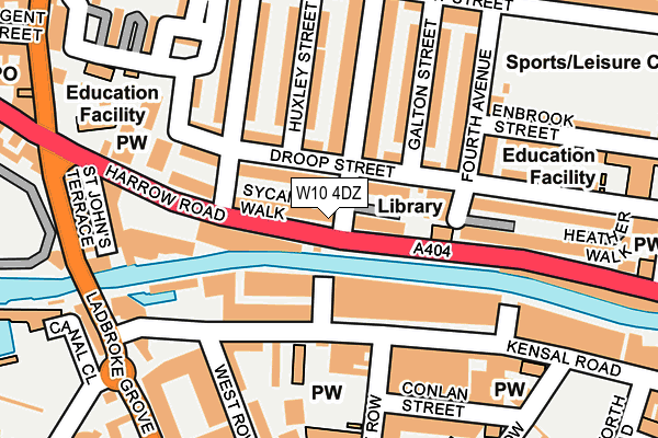 W10 4DZ map - OS OpenMap – Local (Ordnance Survey)