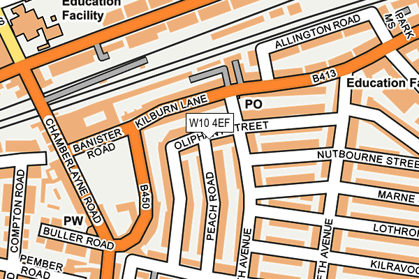 W10 4EF map - OS OpenMap – Local (Ordnance Survey)