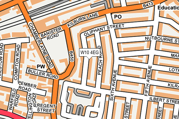W10 4EG map - OS OpenMap – Local (Ordnance Survey)