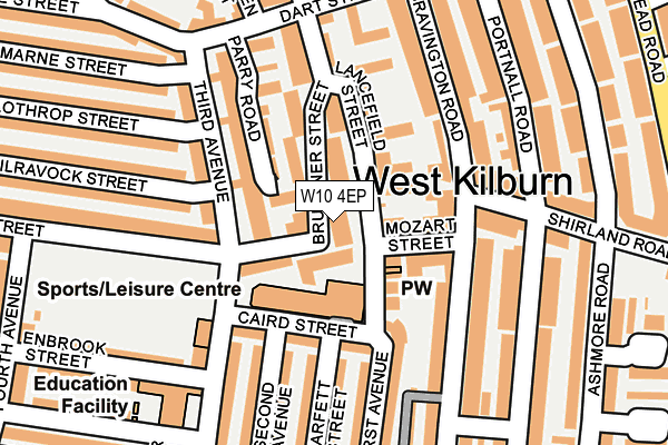 W10 4EP map - OS OpenMap – Local (Ordnance Survey)