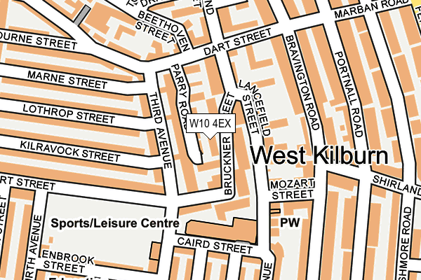 W10 4EX map - OS OpenMap – Local (Ordnance Survey)