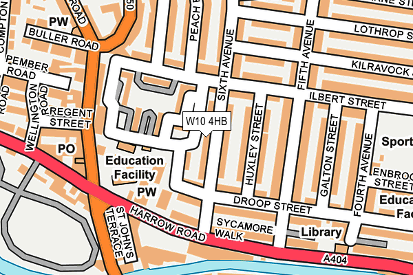 W10 4HB map - OS OpenMap – Local (Ordnance Survey)