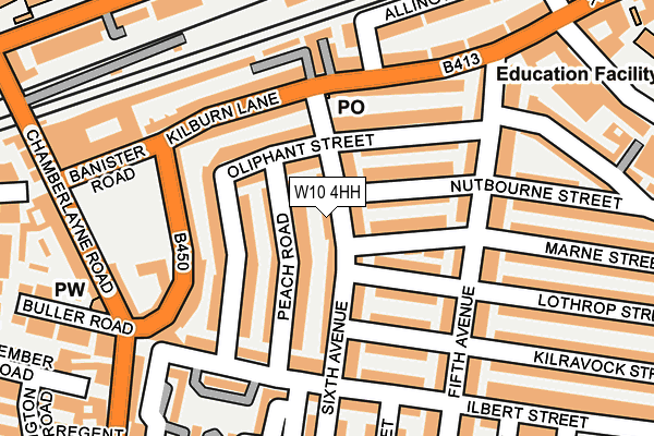 W10 4HH map - OS OpenMap – Local (Ordnance Survey)