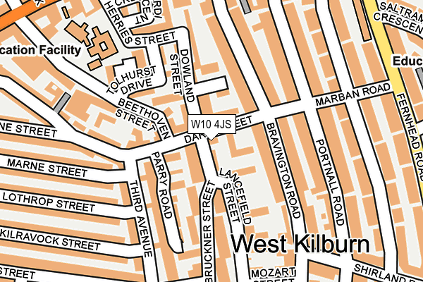 W10 4JS map - OS OpenMap – Local (Ordnance Survey)