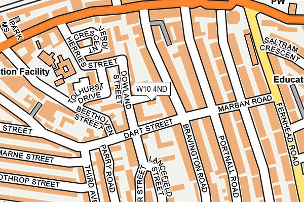 W10 4ND map - OS OpenMap – Local (Ordnance Survey)