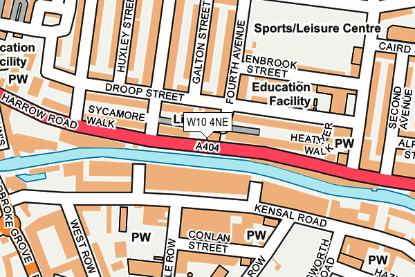 W10 4NE map - OS OpenMap – Local (Ordnance Survey)