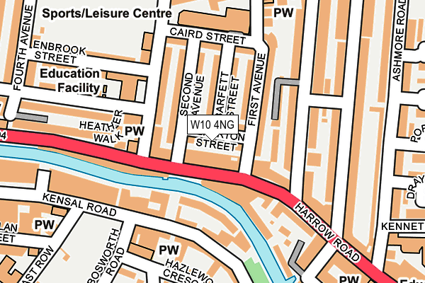 W10 4NG map - OS OpenMap – Local (Ordnance Survey)