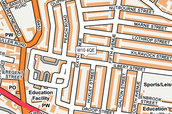 W10 4QE map - OS OpenMap – Local (Ordnance Survey)