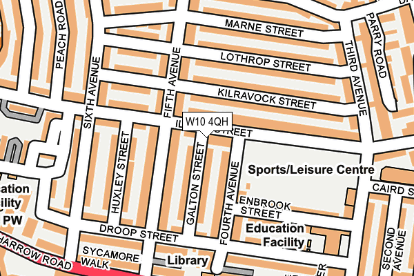 W10 4QH map - OS OpenMap – Local (Ordnance Survey)