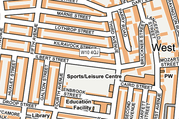 W10 4QJ map - OS OpenMap – Local (Ordnance Survey)