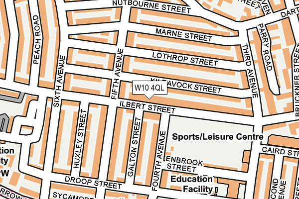 W10 4QL map - OS OpenMap – Local (Ordnance Survey)