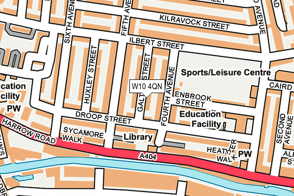 W10 4QN map - OS OpenMap – Local (Ordnance Survey)
