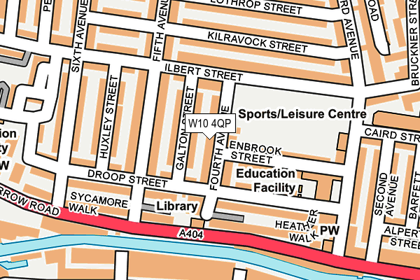 W10 4QP map - OS OpenMap – Local (Ordnance Survey)