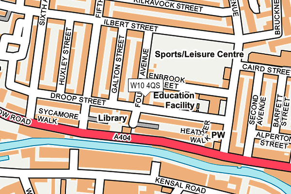 W10 4QS map - OS OpenMap – Local (Ordnance Survey)