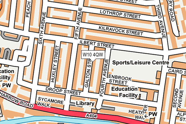 W10 4QW map - OS OpenMap – Local (Ordnance Survey)