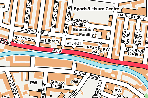 W10 4QY map - OS OpenMap – Local (Ordnance Survey)