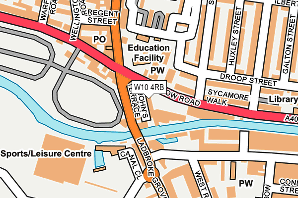W10 4RB map - OS OpenMap – Local (Ordnance Survey)
