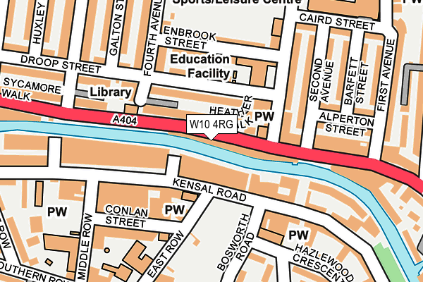 W10 4RG map - OS OpenMap – Local (Ordnance Survey)