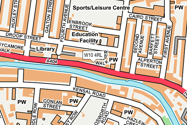 W10 4RL map - OS OpenMap – Local (Ordnance Survey)