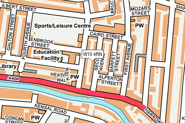 W10 4RN map - OS OpenMap – Local (Ordnance Survey)