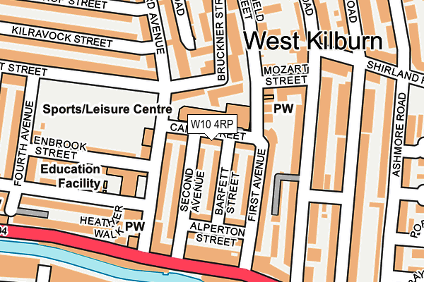 W10 4RP map - OS OpenMap – Local (Ordnance Survey)