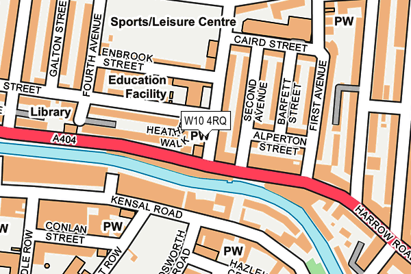 W10 4RQ map - OS OpenMap – Local (Ordnance Survey)