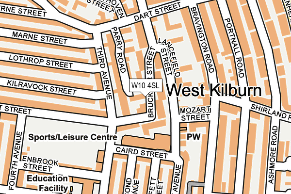 W10 4SL map - OS OpenMap – Local (Ordnance Survey)