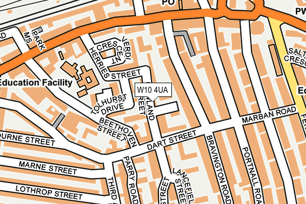 W10 4UA map - OS OpenMap – Local (Ordnance Survey)