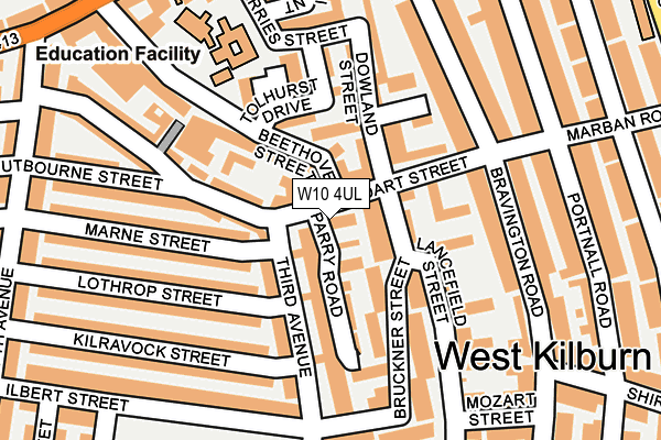 W10 4UL map - OS OpenMap – Local (Ordnance Survey)