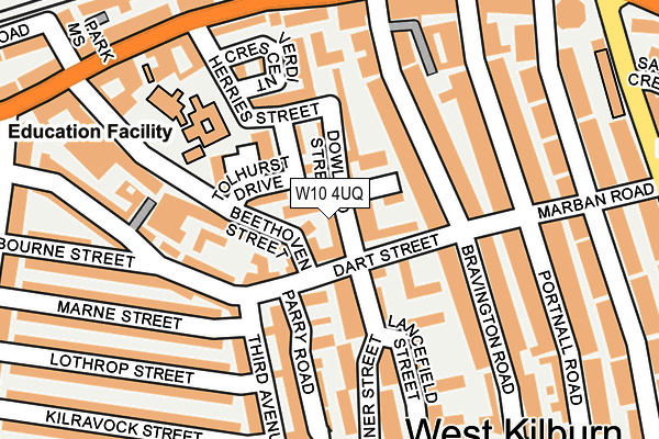 W10 4UQ map - OS OpenMap – Local (Ordnance Survey)